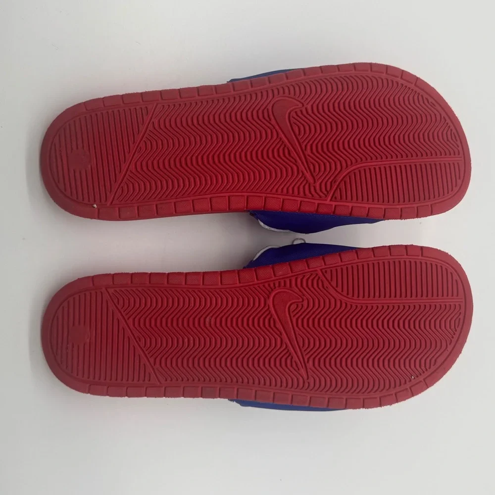 Nike Benassi JDI Fanny Pack Slides Red Blue AO1037-601 Mens 13 Zip Pocket Sandal